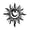 A001- Style A, variant on Metal Art Wall Decor, 16X16 Inch Black Metal Wall Art Celestial Sun Moon Art, Boho Hanging Wall Decor for Living Room Home Interior, 1 Pack