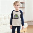 thumbnail image 5 of Byoo Toddler Boys Dinosaur Print Homewear Set Long Sleeved Pullover Shirt Pants Cozy Loungewear Outfit Soft Warm Clothing Set, 5 of 9