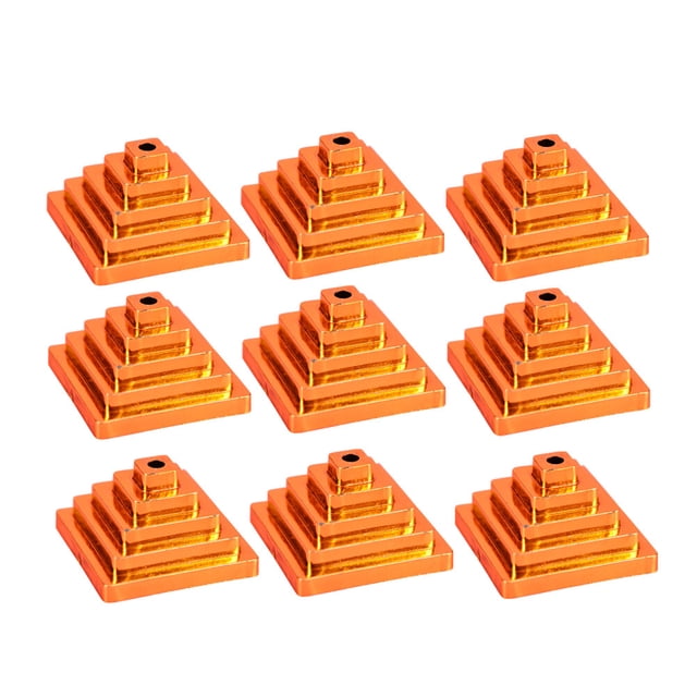20 Pcs Support de Drapeau en Plastique Plaqué Or Support de Mât de Drapeau Créatif Base de Mât de Drapeau Base Fixe de Drapeau (en Forme de Pyramide Dorée)