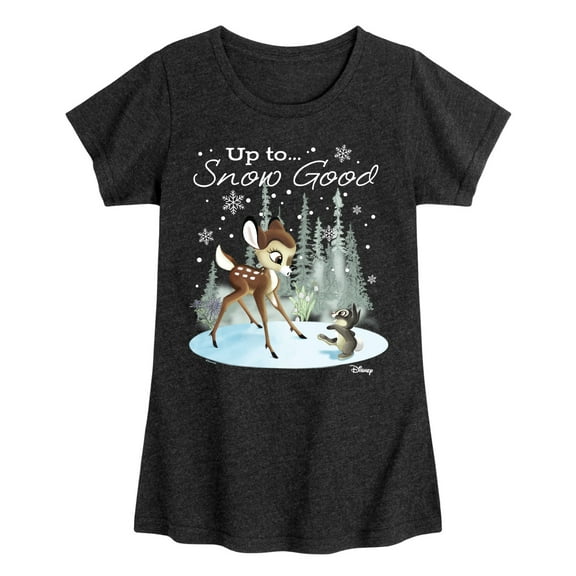 Disney Bambi - Christmas - Up To Snow Good - Toddler & Youth Girls Short Sleeve Graphic T-Shirt