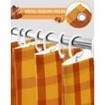 thumbnail image 4 of Orange Buffalo Plaid Shower Curtain Set ，Waterproof Fabric Shower Curtains Autumn Thanksgiving Day Shower Curtains for Bathroom,Bathroom Decor 66"x72", 4 of 7