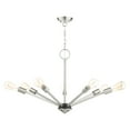 thumbnail image 4 of Livex Lighting 45837-04 Prague 7 Light 29" Wide Abstract Chandelier - Black, 4 of 5