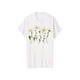 thumbnail image 1 of Camiseta de manga corta con estampado de margaritas para mujer: top informal ajustado de cuello redondo en tejido de algodón transpirable para primavera y verano., 1 of 6