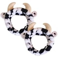 thumbnail image 2 of Here's a refined and professional product description for your **Cow Pattern Makeup Headband**:\n\n \n\n**2pcs Cow Pattern Makeup Headbands for Women –, 2 of 5