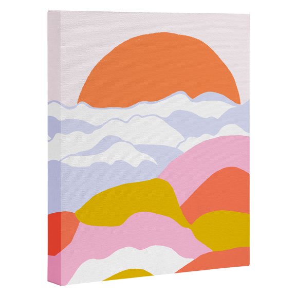 Society6 Sunshinecanteen Sunshine Above the Clouds 8" x 10" White Framed Canvas