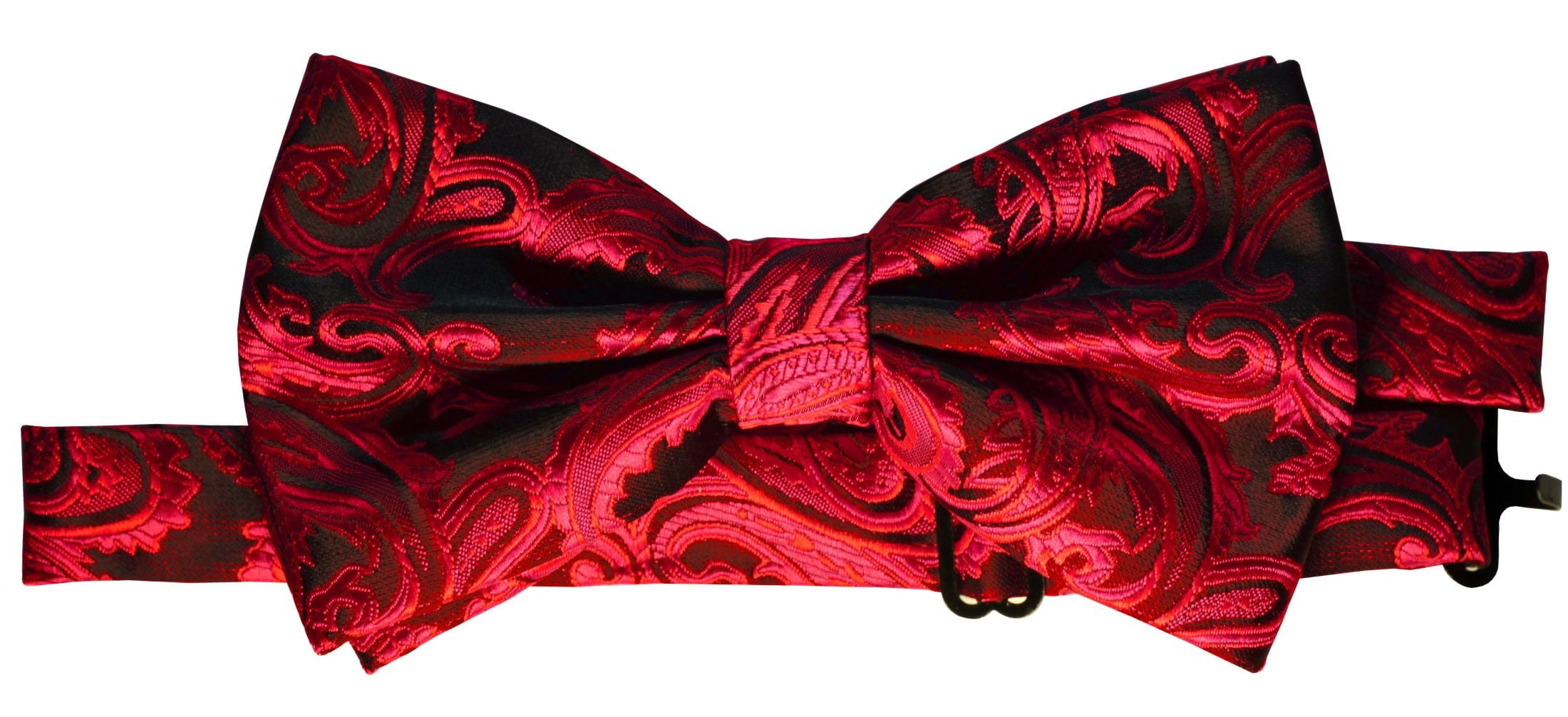 Paisley Men's Bow Tie British Style Jacquard Oversized Pre-Tied Wedding Party 