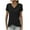 Black, variant on Womens Short Sleeve Tops, Women Deep V Neck Low Cut Long Sleeve Slim Shirt Tee Top Blouse