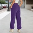 thumbnail image 6 of IWRICH Sweatpants Women Baggy Cross High Waisted Petite Sweat Pants with Pockets Lined Joggers Loose Jogger Pants Purple M, 6 of 7