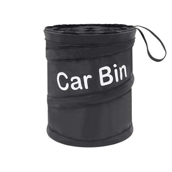 Mini Collapsible Car Garbage Can, Nylon Leak-Proof Waterproof With Elastic Band Hanging, Multipurpose Trash Bin For Car And Kitchen