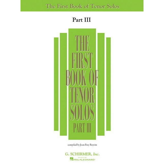 First Book of Tenor Solos - Part III (Paperback)