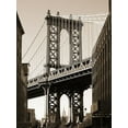 thumbnail image 2 of Terrible, Aurelien 19x24 Black Ornate Wood Framed with Double Matting Museum Art Print Titled - Manhattan Bridge, 2 of 4