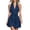 Navy, variant on Women Halter Mini Dress V Neck Sleeveless Tie Waisted Cocktail Party Short Dresses Y2k Trendy Going Out Outfits