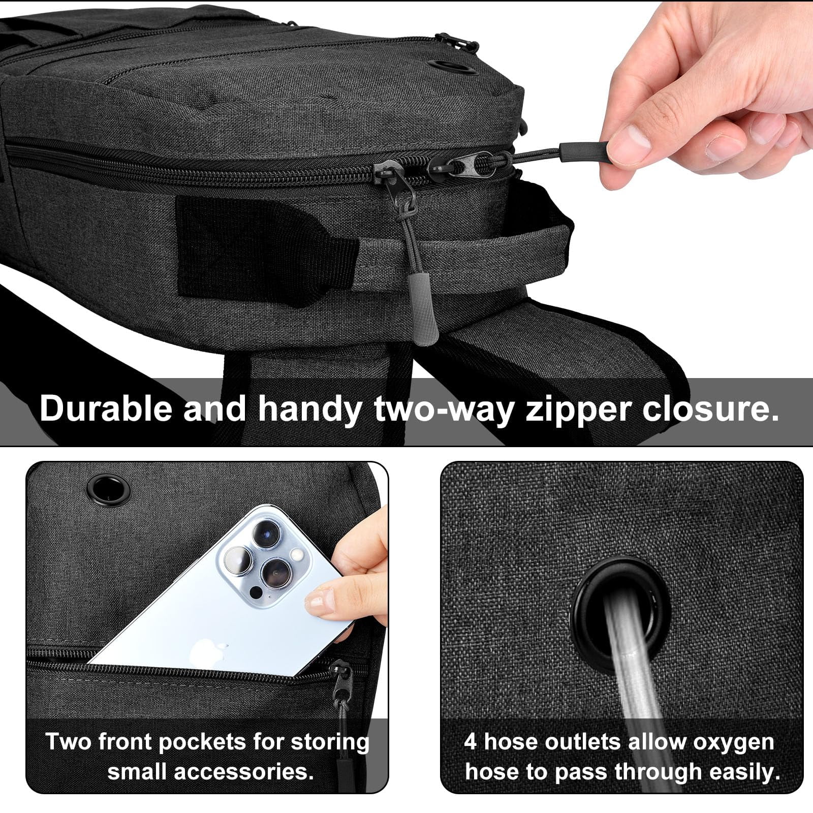 Portable Oxygen Tank Backpack for Small Size M2, A/M4, ML6, B/M6, M7, C/M9 Cylinders