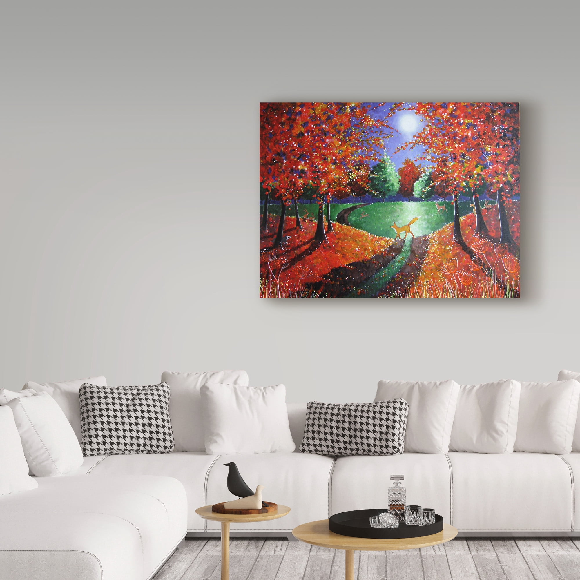 Trademark Fine Art 'Autumn Moonlight' Canvas Art by Angie Livingstone