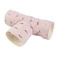 thumbnail image 2 of Small Animal Guinea Tunnels Folding Play Toy for Hedgehog Hamster Rabbit Pink 29x10x10CM, 2 of 8