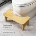 thumbnail image 4 of Advancent Taburete de bambú para inodoro, asiento antideslizante para caca, soporte para adultos, soporte para baño, orinal para personas Type2 NO2, 4 of 6