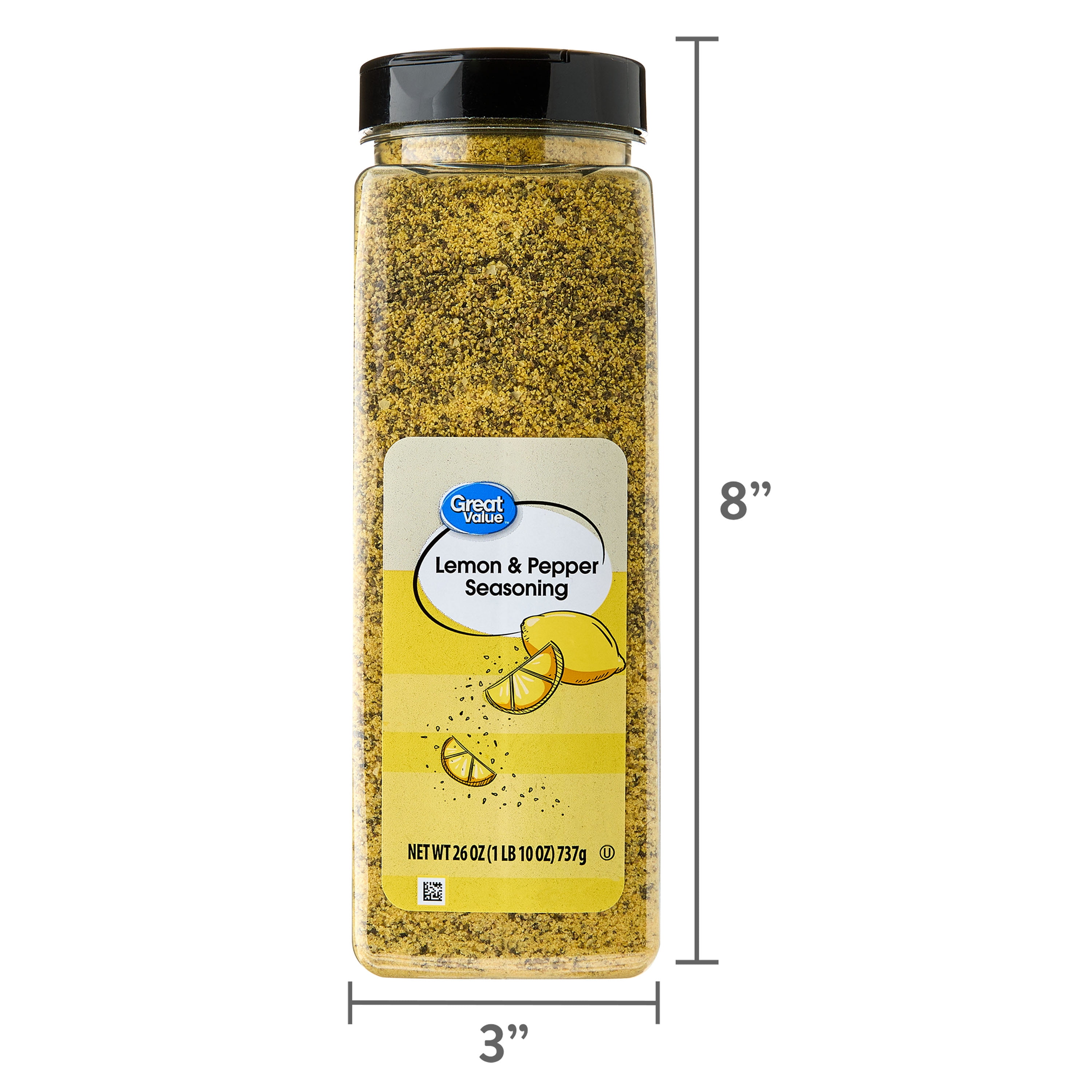 Great Value Lemon & Pepper Seasoning, 26 oz