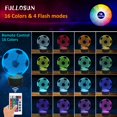 thumbnail image 2 of Lámpara nocturna FULLOSUN Soccer 3D con ilusión óptica para niños, 2 of 8