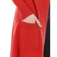 thumbnail image 4 of Cardigan ligero tejido con bolsas color Rojo AMAD Casual para mujer Talla XL, 4 of 4