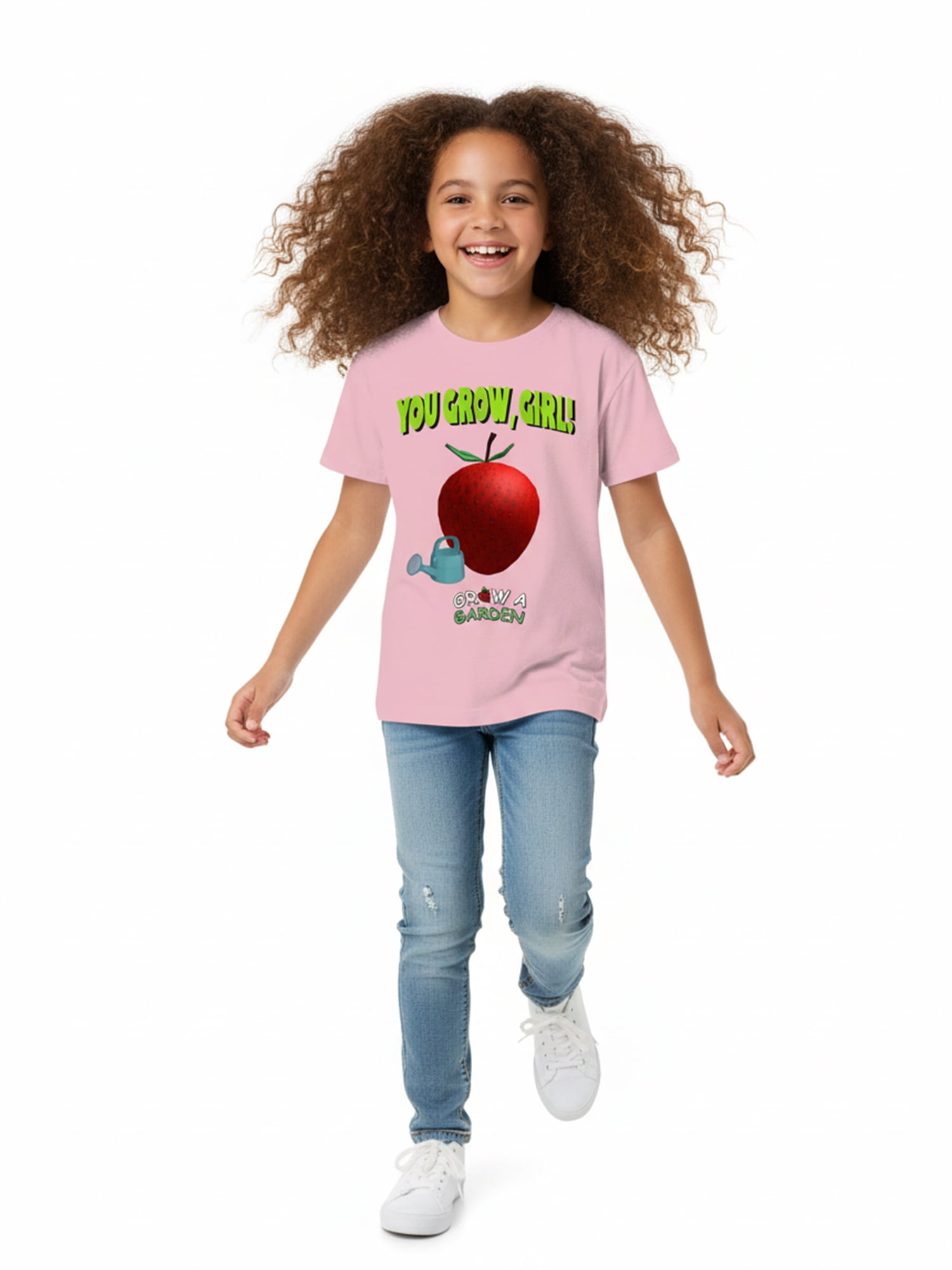 Grow a Garden Girls You Grow Girl Graphic Tee with Short Sleeves, Sizes 4-16