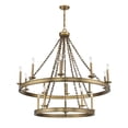 thumbnail image 3 of Warm Brass 15 Light Chandelier from the Seville Collection, 3 of 5