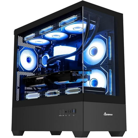 Hoengager RTX 5070 12GB Gaming PC Desktop - AMD Ryzen 5 5600X , 32GB DDR4 RAM, 1TB PCIe SSD, WiFi + BT, Windows 11 Pro -RGB Prebuilt Computer