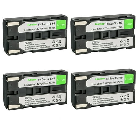 Image of Kastar 4-Pack Battery SB-L160 Replacement for Samsung SC-L520 SC-L530 SC-L550 SC-L600 SC-L610 SC-L630 SC-L650 SC-L700 SC-L710 SC-L750 SC-L770 SC-L810 SC-L860 SC-L870 SC-L901 Camera