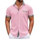 thumbnail image 2 of Men's Plaid Printed Button Short Sleeve Shirts Men's Casual Fashion Short Sleeve Shirts L, 2 of 4