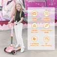 thumbnail image 4 of SIMATE Electric Scooter for Kids Ages 4-10,Thumb Accelerator, LED Lights LCD Screen, 3 Adjustable Height & 3 -Wheels Electric Scooter for Girls/Boys,5mph, 4 of 8