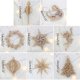 thumbnail image 4 of Adorno navideño de plástico con purpurina, copo de nieve, ángel, corona, adornos colgantes para árbol de Navidad para el país de las maravillas invernal, 4 of 5