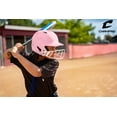 Champro Rise Pro Girls Softball Batting Helmet with Face Guard, Pink