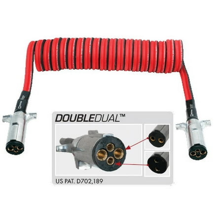 Tectran 7DDB522MW Powercoil Doubledual Battery/Tailgate Red/Black