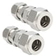 thumbnail image 5 of Conector de mamparo de ajuste de compresión de virola de 2 piezas, recto de 2 toques, acero inoxidable 304Ф12x8, 5 of 9