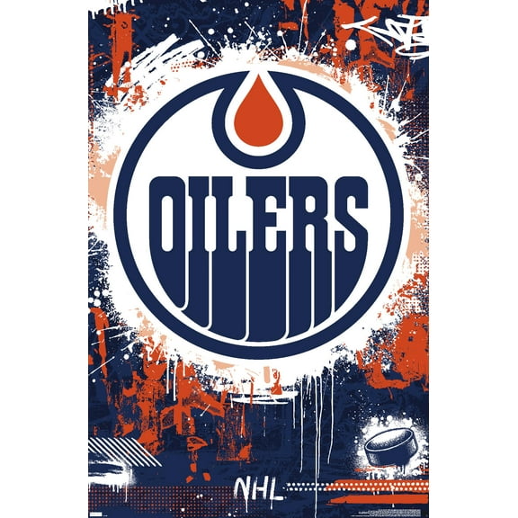 NHL Edmonton Oilers - Maximalist Logo 23 Wall Poster, 22.375" x 34"