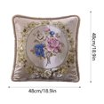 thumbnail image 3 of TERGAYEE Pillow Covers 17.7 Inches 45cm Wide Wide Pack Of European Emboss Flower Pillows Sofa Waist Cushions Car Bedrooms Home Backrests Pillowcases Home Supplies, 3 of 6