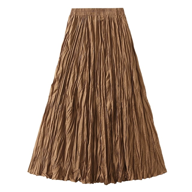 B91xZ Long Skirts for Women Solid Color Mini Wrap Skirt Holiday High-Rise Waist Short Skirt,Coffee One Size