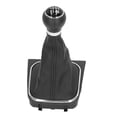thumbnail image 3 of Car Gear Stick Knob Cover, Gear Shifter Boot Cover Kit, 6 Speed Manual Gear  Knob Gaiter Boot Cover Kit Car Accessories Replacement For A5 2005 To 2010, 3 of 8