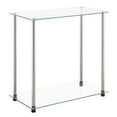 thumbnail image 3 of Convenience Concepts Designs2Go Classic Glass 2 Tier Chairside End Table, Glass/Chrome, 3 of 4