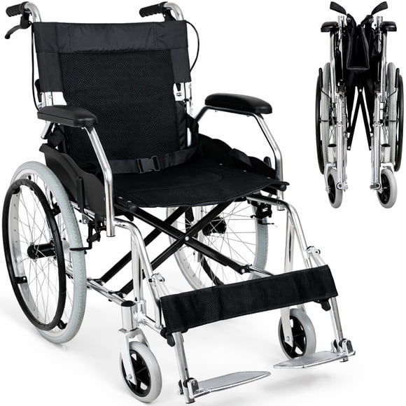 Silla Ruedas Aluminio Ligera Resiste 120kg 20 Pulgadas Nanofort