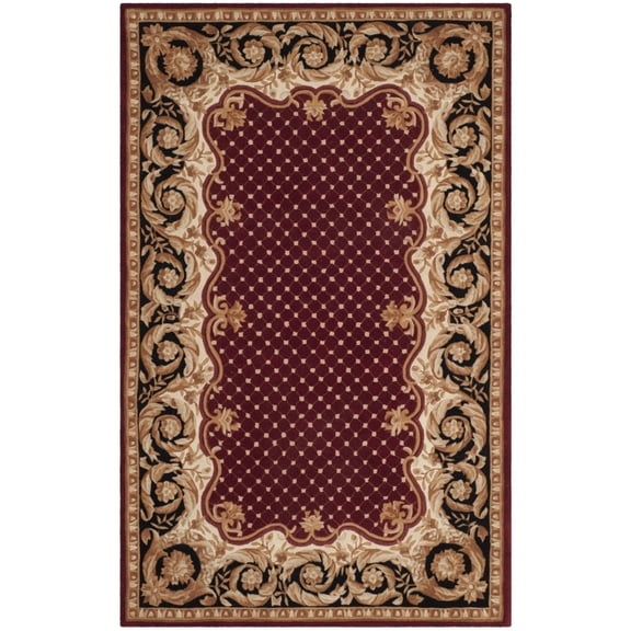 SAFAVIEH Naples NA701A Handmade Burgundy / Black Rug