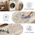 thumbnail image 3 of Washable Kitchen Runner Rug 2x5 ft, Modern Vintage Soft Low Profile Non Slip Rug with PVC Backing, Farmhouse Vintage Carpet for Kitchen Sink, Hallway, Laundry Room, Brown, 3 of 6