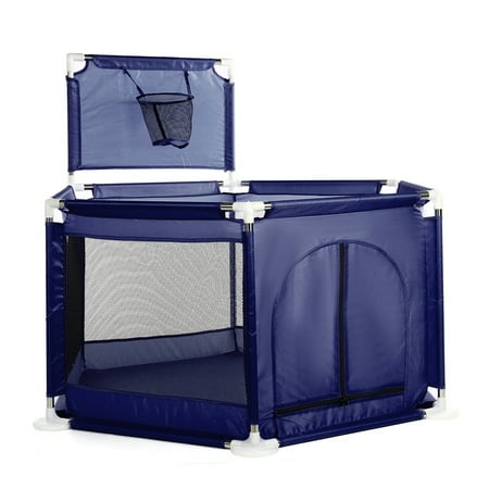 Playpen for Baby, Deluxe Extra Large Kids 6-Panel Portable Play Yard ...