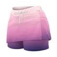 thumbnail image 7 of Stephy Women's Fashionable Casual Sports Casual Skirt with Pocket Drawstring Solid Color Mid Waist Skirt Pants, Purple, 3XL, 7 of 7