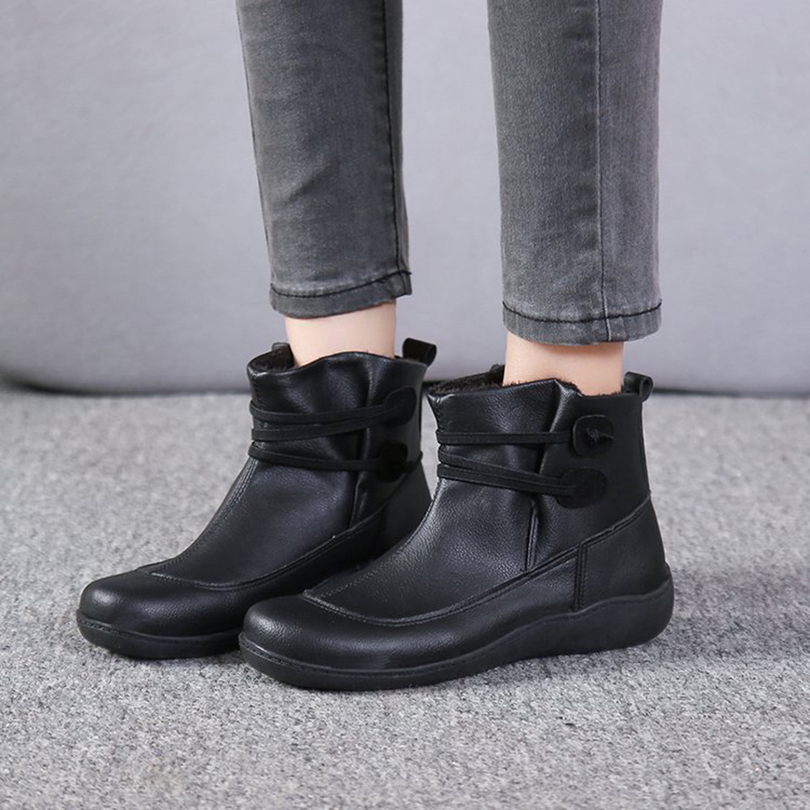 Wyzesi Bottes Larges pour Femmes Grande Taille Noires