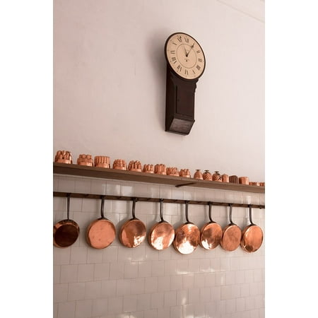 Antique Copper Molds Canvas Print Pans Baking Moulds Kitchen Copper Old Antique Stretched Canvas 10 x 14 ()