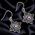 thumbnail image 4 of African Amethyst 925 Sterling Silver Earrings Jewelry E-1250 AGE1003_D, 4 of 6