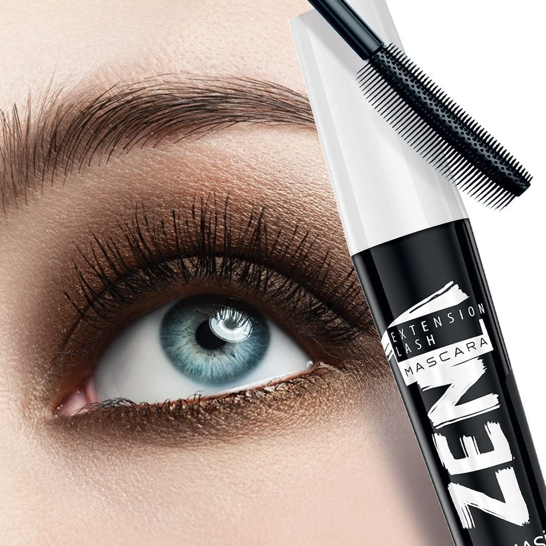 Farmasi Zen Extension Lash Mascara, Blackest Black, Intense Length & Volume, No Flaking, No Smudging, 0.27 fl oz (8 ml)