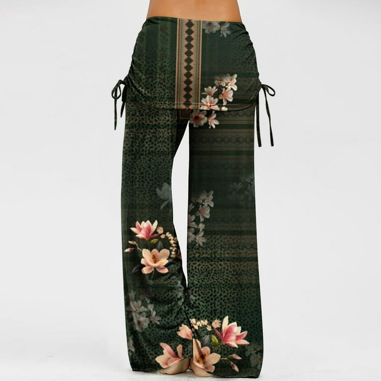 Floral Print Long Trousers