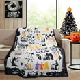 thumbnail image 4 of Halloween Witch Blanket, Halloween Blankets and Throws, Halloween Fleece Throw Blanket, Halloween Throws Gifts for Kids Women Men Adults, White, 50" x 60", 4 of 6