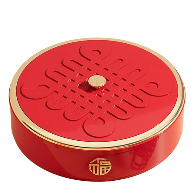 Mosiee Living Room Household Dry Fruit Tray Candy Box Chinese Nut Storage Box